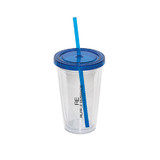 500 ml. (17 oz.) Double Walled Tumbler With Straw