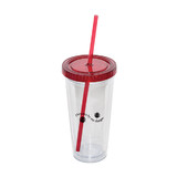 709 ml. (24 oz.) Double Walled Tumbler With Straw