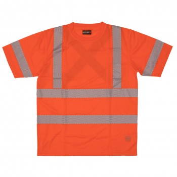 Short Sleeve Safety T-Shirt with Segmented Stripes