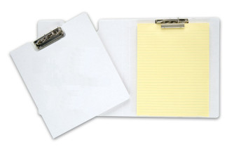 Recycled Clip Board with Cover - White