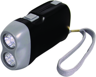 2 Led Hand Press Flashlight