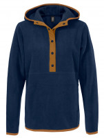 Women's Hooded 1/4 Button Down Sweatshirt