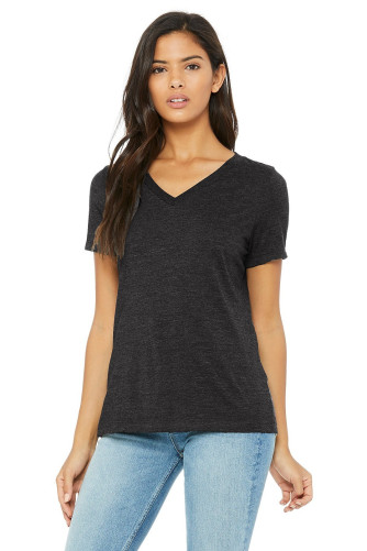 Relaxed Heather CVC Jersey V-Neck T-Shirt