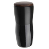 Adriano Double-Wall Ceramic Tumbler With Wood Lid (12 Oz)
