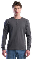Unisex Organic Long Sleeve Henley