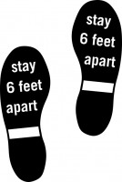 Social Distancing Floor Graphics - Foot Steps