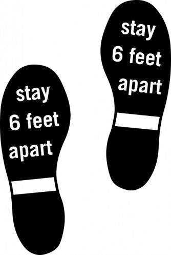 Social Distancing Floor Graphics - Foot Steps