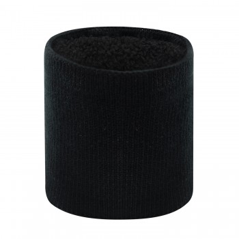 Rib Knit Neck Warmer with Coral Fleece Lining