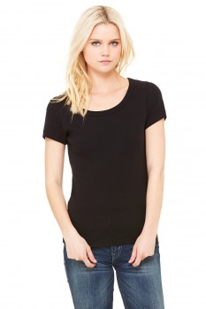 Ladies' Baby Rib Short Sleeve Scoop Neck T