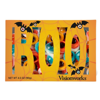 Boo Diecut Box with Gummy Eyeballs