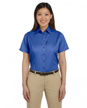  Ladies' Easy Blend™ Short-Sleeve Twill Shirt