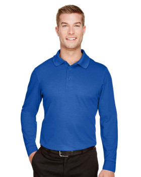 Men's CrownLux Performance Plaited Long Sleeve Polo