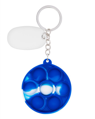 Push Pop Bubble Round Fidget Sensory Keychain