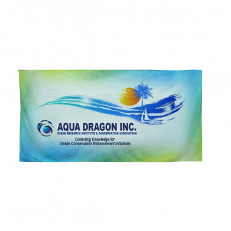 Sublimated Terry Cotton Blend Beach Towel, 1 Side (30x60)