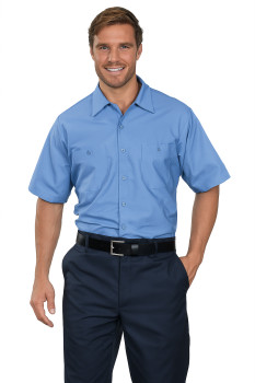 Short Sleeve Blend Work Shirt