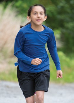 Youth Double-Mesh Wicking Long Sleeve Tee