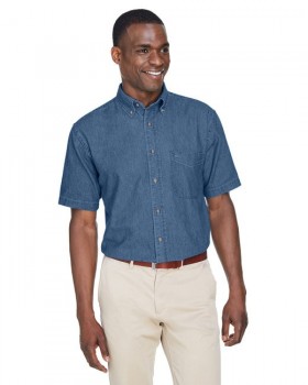 Short-Sleeve Denim Shirt