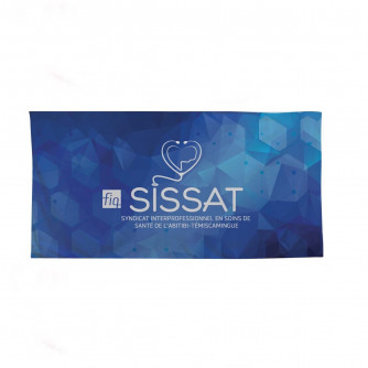 Sublimated Plush Velour Terry Cotton Blend Beach Towel, 1 Side (30x60)