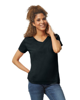 Ladies Heavy Cotton V-Neck T-Shirt