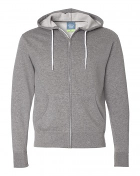 Unisex Lightweight Full-Zip Hooded Sweatshirt