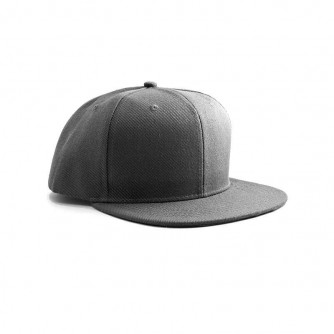 Polyester Twill High Profile Flat Brim Cap