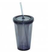 500 ml. 16 oz. Double Walled Tumbler With Straw
