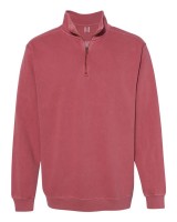 Garment-Dyed Quarter Zip Sweatshirt
