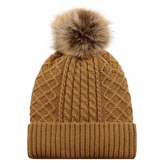 Satin Lined Pom Pom Toque