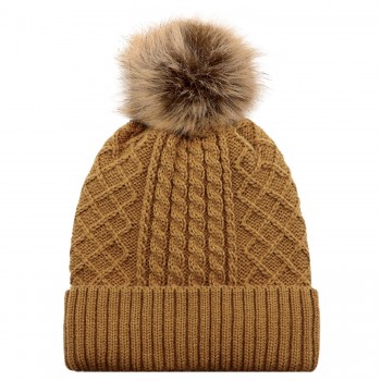 Satin Lined Pom Pom Toque