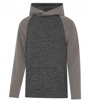 Dynamic Heather Fleece Two Tone Hooded Youth Sweatshirt