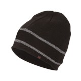 Acrylic Knit Cap with Reflective Stripe