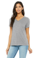 Relaxed Heather CVC Jersey V-Neck T-Shirt