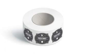 White Poly Roll Stickers (2")