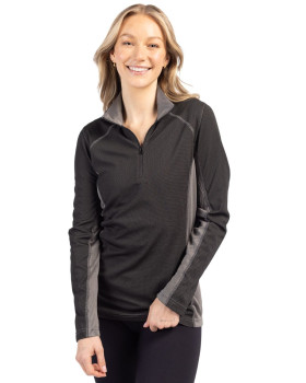Women's Ice Pique Colourblock Half Zip Tech Pullover