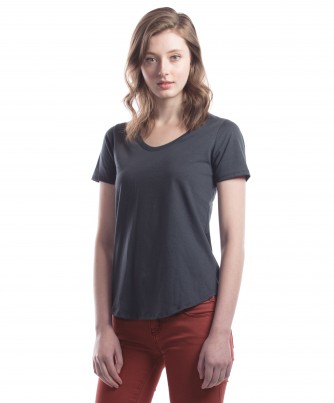 Ladies' Bamboo Relaxed Fit Scoop Bottom T-Shirt