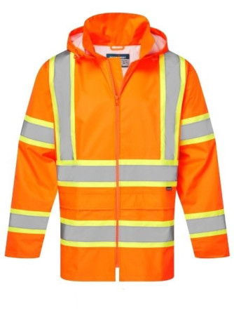 Hi-Vis Contrast Striped Rain Jacket