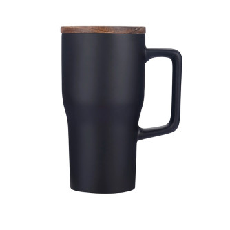 Element Ceramic Mug w/Wood Lid (18 Oz)