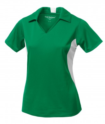 Snag Resistant Tricot Colour Block Ladies' Sport Shirt