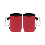 Collapsible Koozie Can Kooler with Carabiner