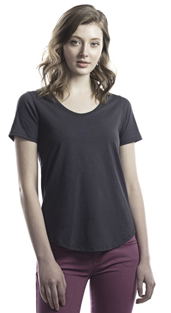 Ladies' Relaxed Fit Scoop Bottom T-Shirt