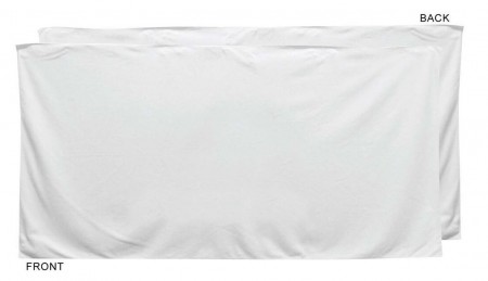 Plush Velour Terry Cotton Blend White Beach Towel (30x60)