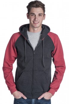 Adult Retro Full Zip Hooded Sweatshirt
