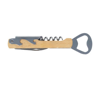 Wood Bottle Opener Corkscrew Combo