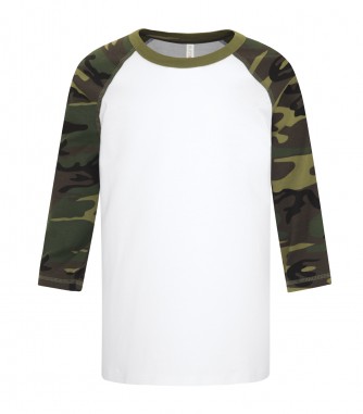 EuroSpun Ring Spun Baseball Youth Tee