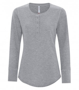 Ladies' EsActive Vintage Thermal Long Sleeve Henley