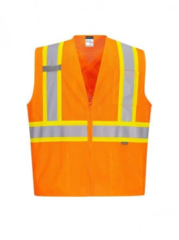 Hi-Vis Contrast Striped Vest