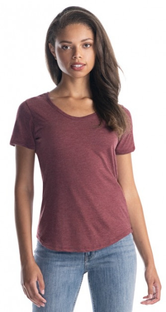 Ladies Bamboo Triblend Scoop Bottom T-Shirt