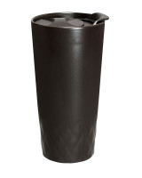 Double Wall Ceramic Textured Tumbler (14 Oz)