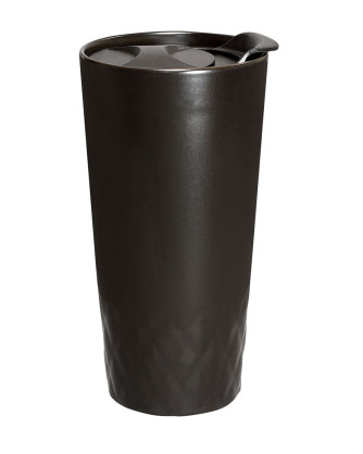 Double Wall Ceramic Textured Tumbler (14 Oz)