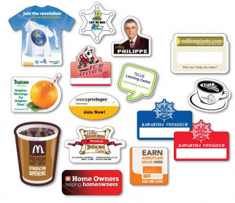 Plastic Buttons and Badges (2" x 3")